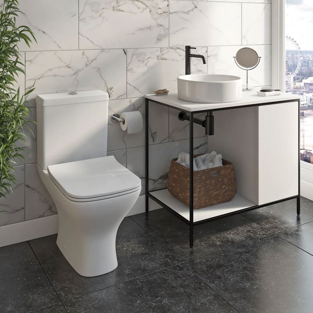 Mode Ellis short projection wall hung toilet with soft close seat