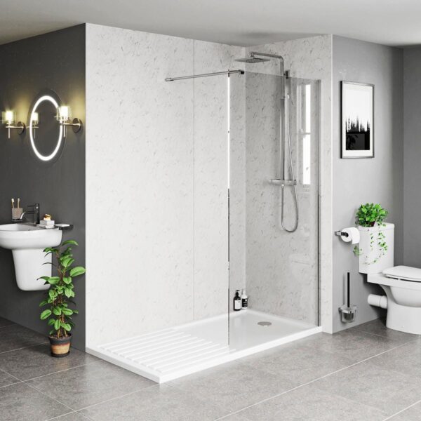 Mode Burton 8mm Walk In Shower Enclosure Pack With Walk In Tray 1600 X 800 Mode Bathrooms